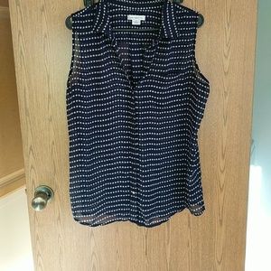 Sheer Sleeveless Button Down